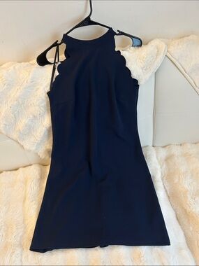 Navy shift dress
